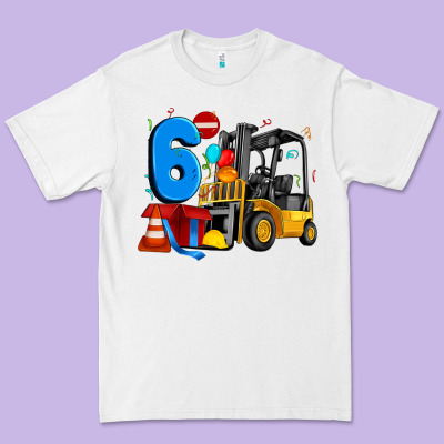 Forklift Birthday Six Premium Tee Designed By Artiststas
