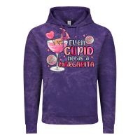 Cloud Purple even cupid needs a margarita Vintage Hoodie - MaliasSmallBusiness