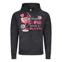 Vintage Black even cupid needs a margarita Vintage Hoodie - MaliasSmallBusiness