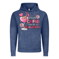 Vintage Denim even cupid needs a margarita Vintage Hoodie - MaliasSmallBusiness