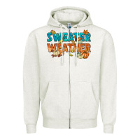 Oatmeal Heather weather Zipper Hoodie - texasbilliewilder