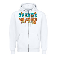 White weather Zipper Hoodie - texasbilliewilder
