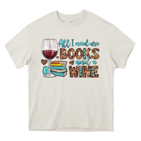 Cream all i need are books and wine Heavy Core Tee - JahusDesignShop