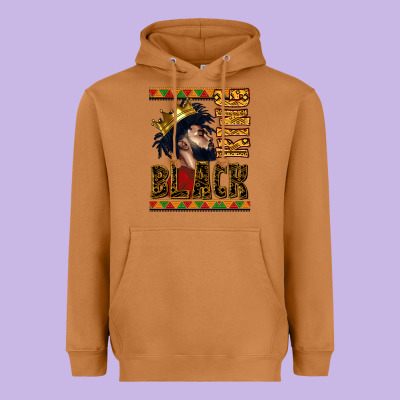 Black King Heavyweight Hoodie Designed By Cowgirlartshop