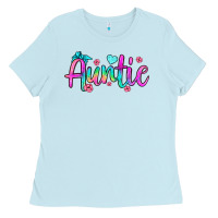 Baby Blue auntie Ladies Tee - JahusDesignShop