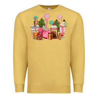 Antique Gold pink christmas coffe cups Premium Sweatshirt - CowGirlArtShop