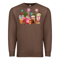Chestnut pink christmas coffe cups Premium Sweatshirt - CowGirlArtShop