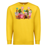 Lemon pink christmas coffe cups Premium Sweatshirt - CowGirlArtShop