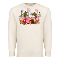 Sandshell pink christmas coffe cups Premium Sweatshirt - CowGirlArtShop
