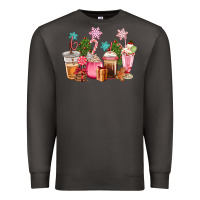 Smoke pink christmas coffe cups Premium Sweatshirt - CowGirlArtShop