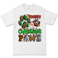 White merry christmas paws with santa Premium Tee - AdoDesignShop