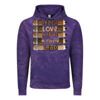 Cloud Purple teach love inspire Vintage Hoodie - MaliasSmallBusiness