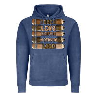 Vintage Denim teach love inspire Vintage Hoodie - MaliasSmallBusiness