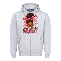 Heather Grey one loved nurse afro messy bun Zipper Hoodie - texasbilliewilder