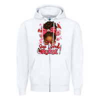 White one loved nurse afro messy bun Zipper Hoodie - texasbilliewilder