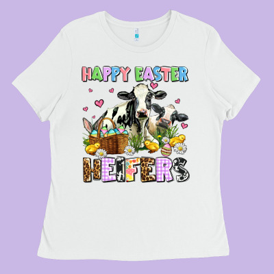 Happy Easter Heifer's Ladies Tee Designed By Adodesignshop