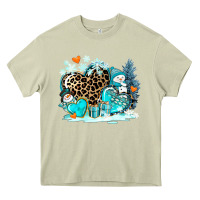 Mossy winter hearts with snowmans Heavy Core Tee - AdoDesignShop