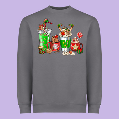 Elf Coffee Cups Heavyweight Sweatshirt Designed By Nancycooperartshop