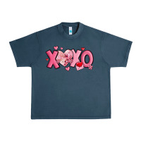 Midnight Navy xoxo disco heart valentine's day Urban Heavy Tee - MaliasSmallBusiness