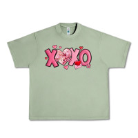 Oil Green xoxo disco heart valentine's day Urban Heavy Tee - MaliasSmallBusiness