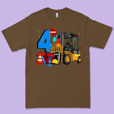 Forklift Birthday Four Premium Tee Designed By Artiststas