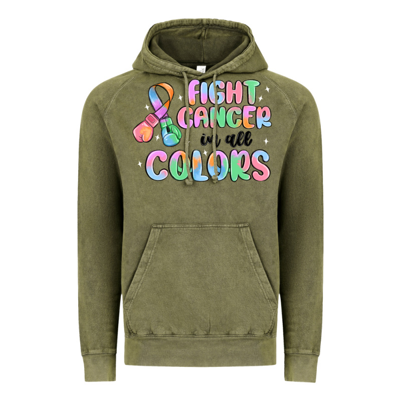 Fight Cancer In All Colors Vintage Hoodie by MaliasSmallBusiness | Teevron