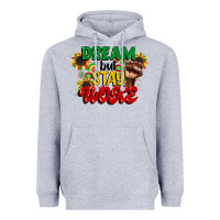 Heather Grey dream but stay woke juneteenth Heavyweight Hoodie - CowGirlArtShop