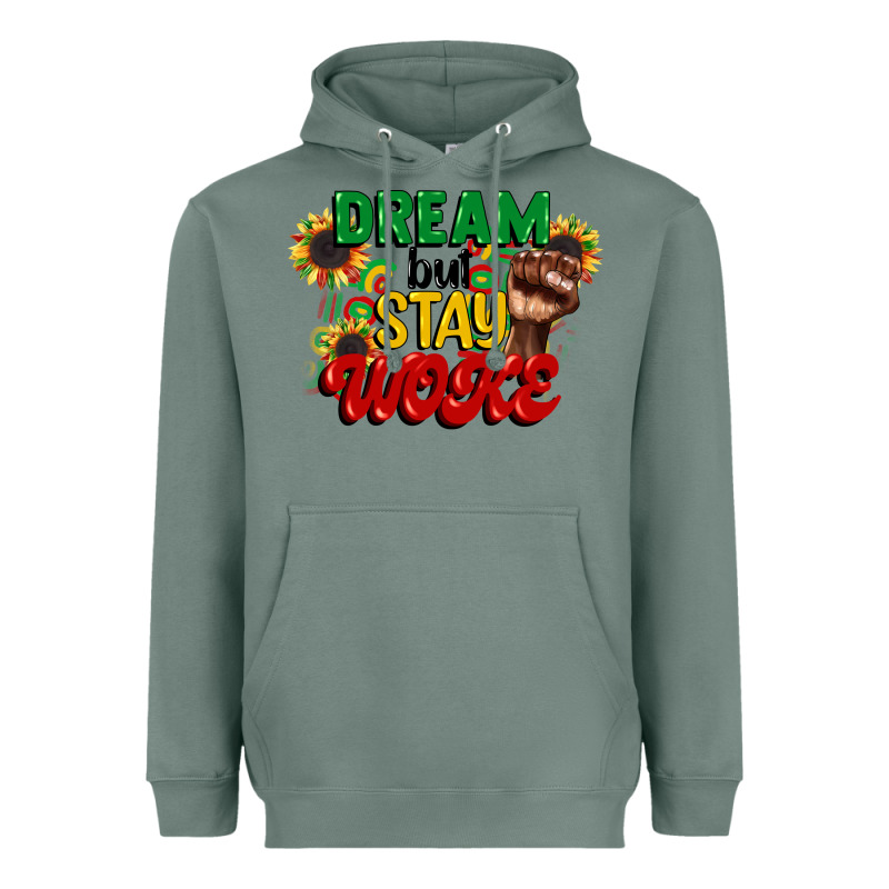 Dream But Stay Woke Juneteenth Heavyweight Hoodie by CowGirlArtShop | Teevron