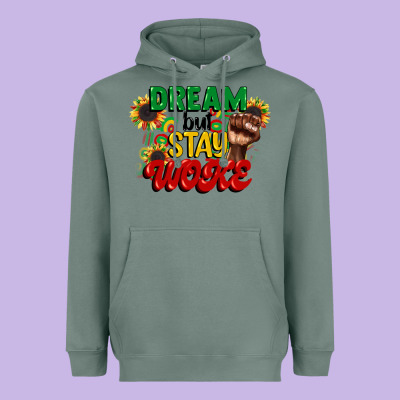 Dream But Stay Woke Juneteenth Heavyweight Hoodie Designed By Cowgirlartshop