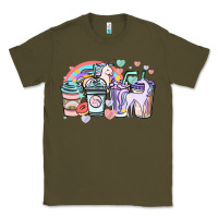 Army Green unicorn coffee cups Classic Tee - NancyCooperArtShop