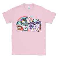 Bubblegum Pink unicorn coffee cups Classic Tee - NancyCooperArtShop