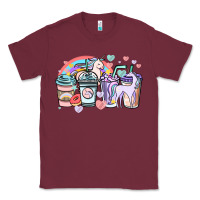 Burgundy unicorn coffee cups Classic Tee - NancyCooperArtShop
