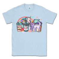 Dusty Blue unicorn coffee cups Classic Tee - NancyCooperArtShop