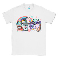 White unicorn coffee cups Classic Tee - NancyCooperArtShop