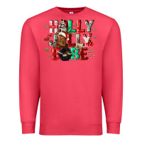 Cardinal holly jolly babe Premium Sweatshirt - CowGirlArtShop