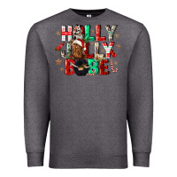 Charcoal Heather holly jolly babe Premium Sweatshirt - CowGirlArtShop