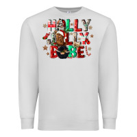 Dove Grey holly jolly babe Premium Sweatshirt - CowGirlArtShop