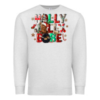 Oatmeal Heather holly jolly babe Premium Sweatshirt - CowGirlArtShop