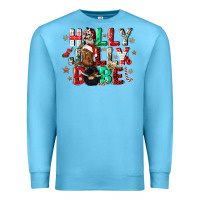 Ocean Blue holly jolly babe Premium Sweatshirt - CowGirlArtShop