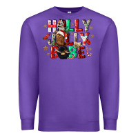 Purple holly jolly babe Premium Sweatshirt - CowGirlArtShop