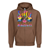 Chestnut Salty beach Zipper Hoodie - NancyCooperArtShop