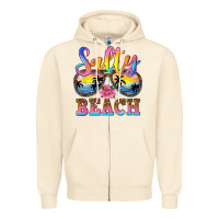 Sandshell Salty beach Zipper Hoodie - NancyCooperArtShop