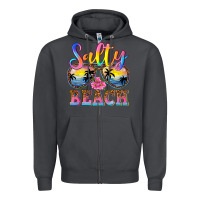 Smoke Salty beach Zipper Hoodie - NancyCooperArtShop