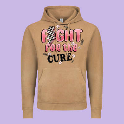 Fight For The Cure Vintage Hoodie Designed By Maliassmallbusiness