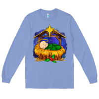 Colony Blue baby jesus Long Sleeve Tee - MaliasSmallBusiness