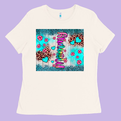 Mommy Leopard Turquoise Ladies Tee Designed By Jahusdesignshop