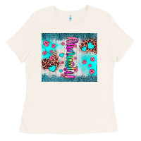 Bone mommy leopard turquoise Ladies Tee - JahusDesignShop