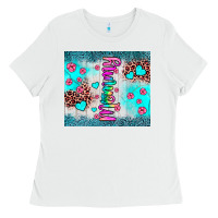 White mommy leopard turquoise Ladies Tee - JahusDesignShop