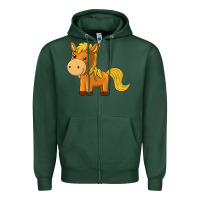 Sports Green cute horse Zipper Hoodie - texasbilliewilder