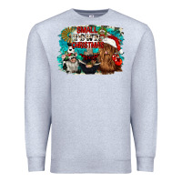 Heather Grey small town christmas Premium Sweatshirt - CowGirlArtShop